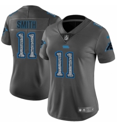 Women's Nike Carolina Panthers #11 Torrey Smith Gray Static Vapor Untouchable Limited NFL Jersey