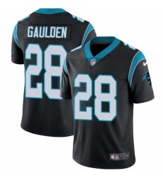 Men's Nike Carolina Panthers #28 Rashaan Gaulden Black Team Color Vapor Untouchable Limited Player NFL Jersey