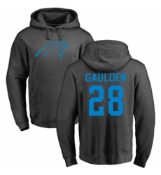 NFL Nike Carolina Panthers #28 Rashaan Gaulden Ash One Color Pullover Hoodie