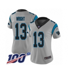 Women's Carolina Panthers #13 Jarius Wright Silver Inverted Legend Limited 100th Season Football Jersey