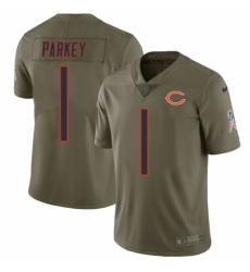 Youth Nike Chicago Bears #1 Cody Parkey Limited Olive 2017 Salute to Service NFL Jersey