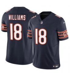 Men's Chicago Bears #18 Caleb Williams Navy 2024 Draft F.U.S.E. Vapor Football Stitched Jersey