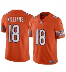 Men's Chicago Bears #18 Caleb Williams Orange 2024 Draft F.U.S.E. Vapor Football Stitched Jersey