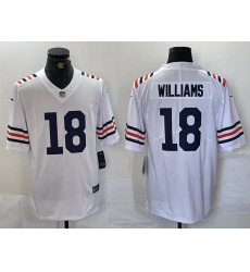 Men's Chicago Bears #18 Caleb Williams White 2024 Vapor Stitched Nike Alternate Classic Limited Jersey