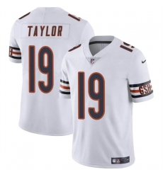 Men's Chicago Bears #19 Tory Taylor White Vapor Football Stitched Jersey