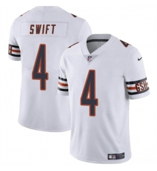 Men's Chicago Bears #4 D’Andre Swift White Vapor Football Stitched Jersey