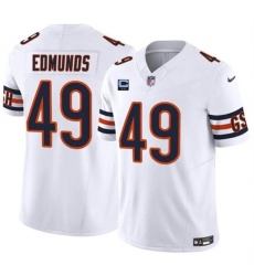 Men's Chicago Bears #49 Tremaine Edmunds White 2024 F.U.S.E. With 2-star C Vapor Untouchable Limited Football Stitched Jersey