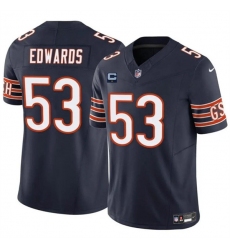 Men's Chicago Bears #53 T.J. Edwards Navy 2024 F.U.S.E. With 1-star C Vapor Untouchable Limited Football Stitched Jersey