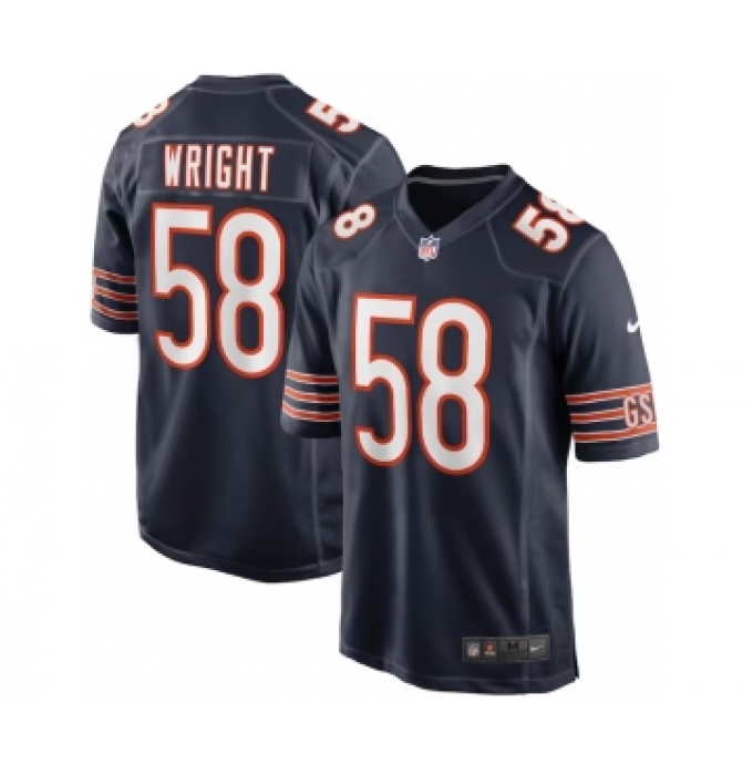Men's Chicago Bears #58 Darnell Wright Nike Navy 2023 NFL Draft First Round Pick Jersey