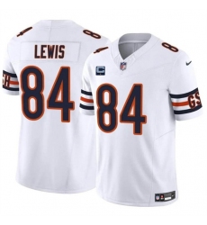 Men's Chicago Bears #84 Marcedes Lewis White 2024 F.U.S.E. With 1-star C Vapor Untouchable Limited Football Stitched Jersey