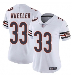 Women's Chicago Bears #33 Ian Wheeler White 2024 Vapor Football Stitched Jersey(Run Small)