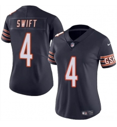 Women's Chicago Bears #4 D’Andre Swift Navy 2024 Vapor Football Stitched Jersey(Run Small)