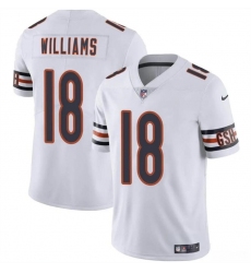 Youth Chicago Bears #18 Caleb Williams White 2024 Draft Vapor Football Stitched Jersey