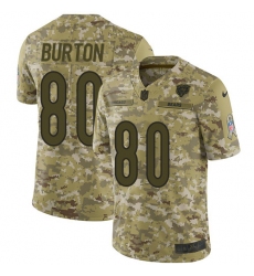Men's Nike Chicago Bears #80 Trey Burton Limited Camo 2018 Salute to Service NFL Jersey