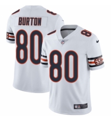Men's Nike Chicago Bears #80 Trey Burton White Vapor Untouchable Limited Player NFL Jersey
