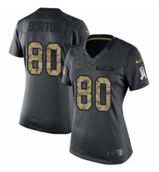 Women's Nike Chicago Bears #80 Trey Burton Limited Black 2016 Salute to Service NFL Jersey