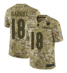 Men's Nike Chicago Bears #18 Taylor Gabriel Limited Camo 2018 Salute to Service NFL Jersey