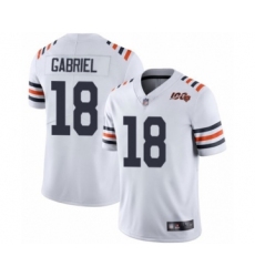 Youth Chicago Bears #18 Taylor Gabriel White 100th Season Limited Football Jersey