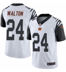 Men's Nike Cincinnati Bengals #24 Mark Walton Limited White Rush Vapor Untouchable NFL Jersey