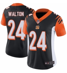 Women's Nike Cincinnati Bengals #24 Mark Walton Black Team Color Vapor Untouchable Limited Player NFL Jersey