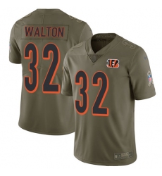 Youth Nike Cincinnati Bengals #32 Mark Walton Limited Olive 2017 Salute to Service NFL Jersey