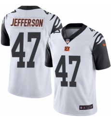 Men's Nike Cincinnati Bengals #47 Malik Jefferson Limited White Rush Vapor Untouchable NFL Jersey