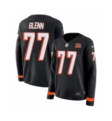 Women's Nike Cincinnati Bengals #77 Cordy Glenn Limited Black Therma Long Sleeve NFL Jersey