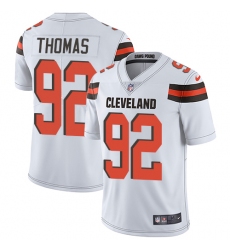 Men's Nike Cleveland Browns #92 Chad Thomas White Vapor Untouchable Limited Player NFL Jersey
