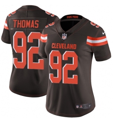 Women's Nike Cleveland Browns #92 Chad Thomas Brown Team Color Vapor Untouchable Limited Player NFL Jersey