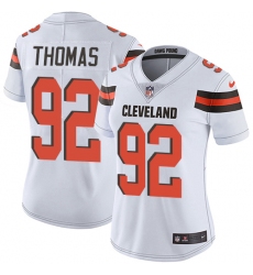 Women's Nike Cleveland Browns #92 Chad Thomas White Vapor Untouchable Limited Player NFL Jersey