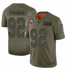 Youth Cleveland Browns #92 Chad Thomas Limited Camo 2019 Salute to Service Football Jersey