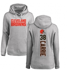 NFL Women's Nike Cleveland Browns #38 T. J. Carrie Ash Pullover Hoodie