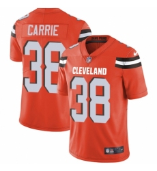 Youth Nike Cleveland Browns #38 T. J. Carrie Orange Alternate Vapor Untouchable Limited Player NFL Jersey