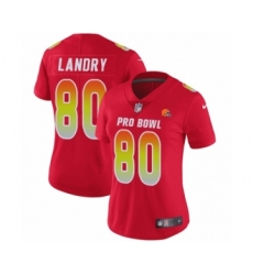 Women's Cleveland Browns #80 Jarvis Landry Limited Red AFC 2019 Pro Bowl Football Jersey