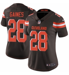 Women's Nike Cleveland Browns #28 E.J. Gaines Brown Team Color Vapor Untouchable Limited Player NFL Jersey