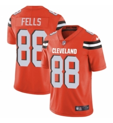 Men's Nike Cleveland Browns #88 Darren Fells Orange Alternate Vapor Untouchable Limited Player NFL Jersey