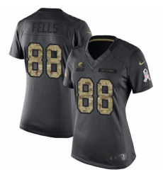 Women's Nike Cleveland Browns #88 Darren Fells Limited Black 2016 Salute to Service NFL Jersey
