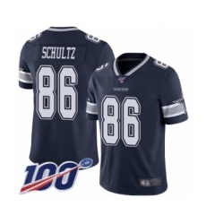Men's Dallas Cowboys #86 Dalton Schultz Navy Blue Team Color Vapor Untouchable Limited Player 100th Season Football Jersey