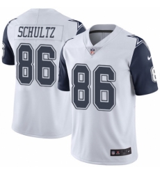 Men's Nike Dallas Cowboys #86 Dalton Schultz Limited White Rush Vapor Untouchable NFL Jersey