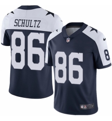 Men's Nike Dallas Cowboys #86 Dalton Schultz Navy Blue Throwback Alternate Vapor Untouchable Limited Player NFL Jersey