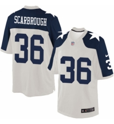 Men's Nike Dallas Cowboys #36 Bo Scarbrough Limited White Throwback Alternate NFL Jersey