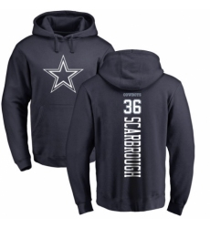 NFL Nike Dallas Cowboys #36 Bo Scarbrough Navy Blue Backer Pullover Hoodie