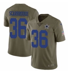 Youth Nike Dallas Cowboys #36 Bo Scarbrough Limited Olive 2017 Salute to Service NFL Jersey