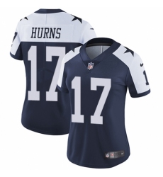 Women's Nike Dallas Cowboys #17 Allen Hurns Navy Blue Throwback Alternate Vapor Untouchable Limited Player NFL Jersey