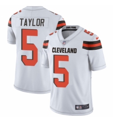 Youth Nike Cleveland Browns #5 Tyrod Taylor White Vapor Untouchable Limited Player NFL Jersey