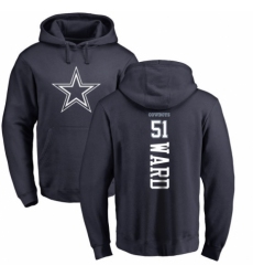 NFL Nike Dallas Cowboys #51 Jihad Ward Navy Blue Backer Pullover Hoodie