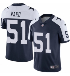 Youth Nike Dallas Cowboys #51 Jihad Ward Navy Blue Throwback Alternate Vapor Untouchable Limited Player NFL Jersey