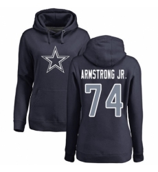 NFL Women's Nike Dallas Cowboys #74 Dorance Armstrong Jr. Navy Blue Name & Number Logo Pullover Hoodie