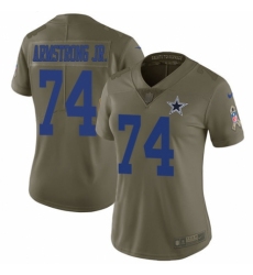 Women's Nike Dallas Cowboys #74 Dorance Armstrong Jr. Limited Olive 2017 Salute to Service NFL Jersey