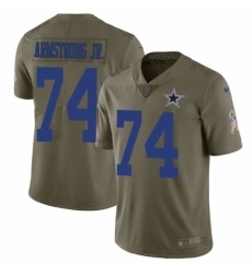 Youth Nike Dallas Cowboys #74 Dorance Armstrong Jr. Limited Olive 2017 Salute to Service NFL Jersey